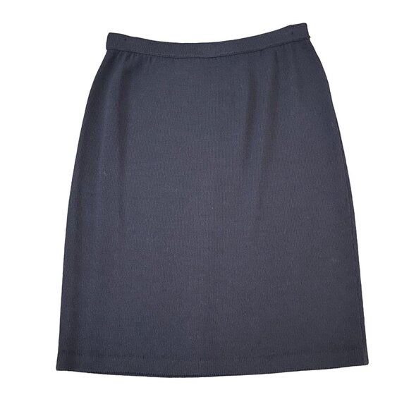 St. John Collection By Marie Gray Navy Santana Knit Skirt, Size 10 - Picture 1 of 6